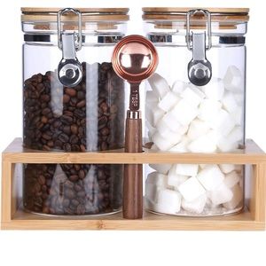 NEW | Glass Storage Jars with spoon